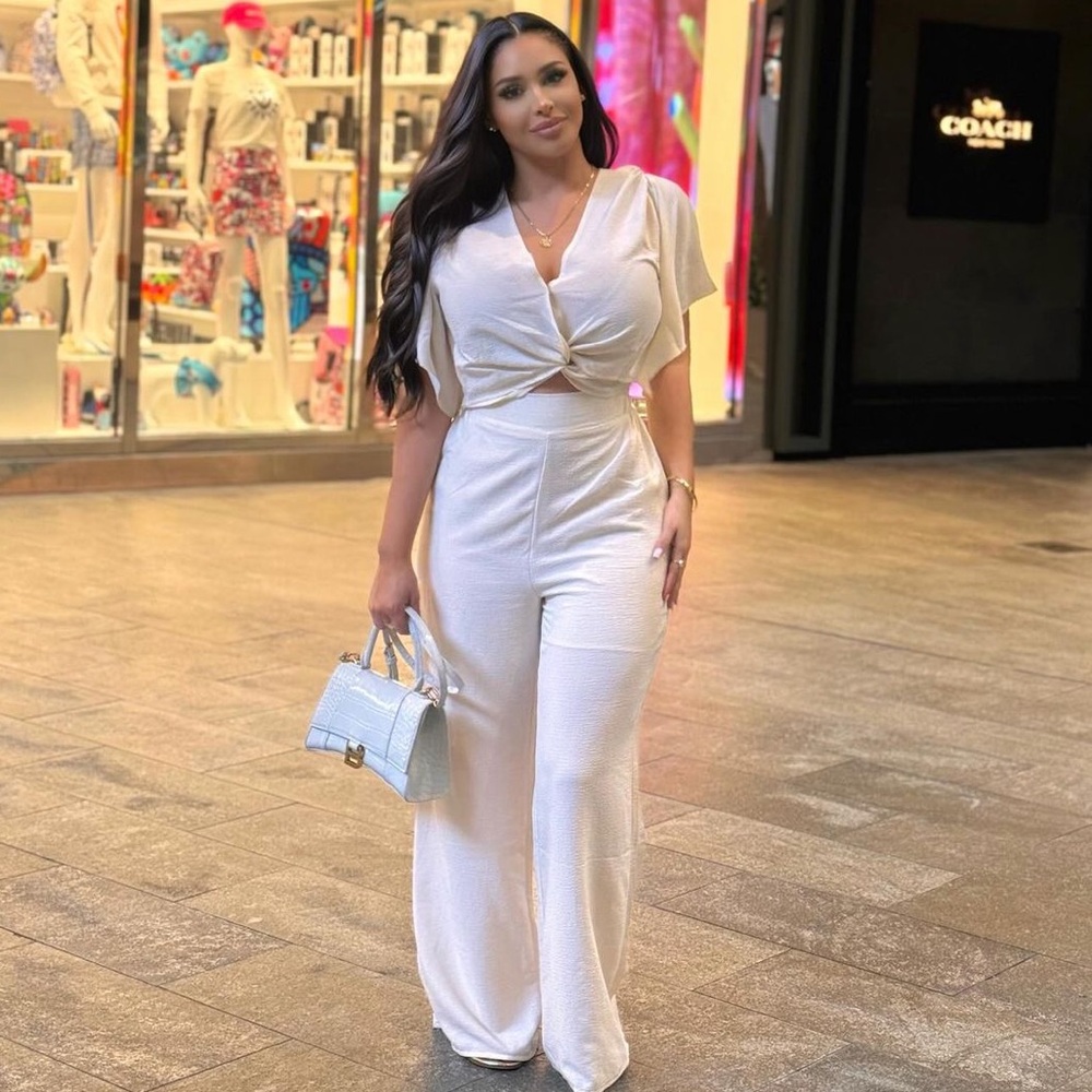 Cream Pant and Top Brunch Set